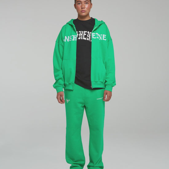 HANSHENNES - Green Sweatpant - Heavyweight Jogger - French Terry Cotton